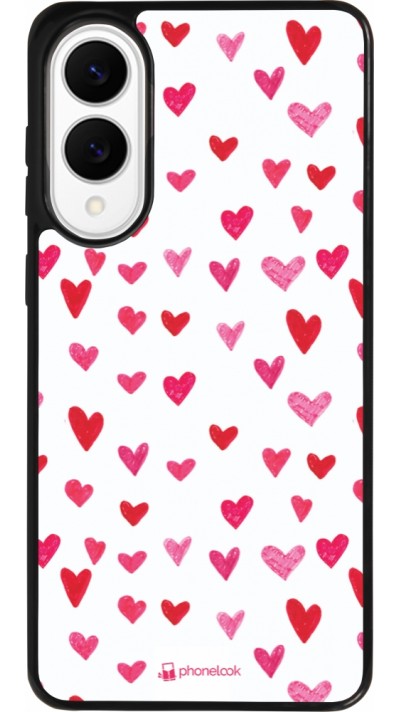 Coque Samsung Galaxy S25 Edge - Silicone rigide noir Valentine 2022 Many pink hearts