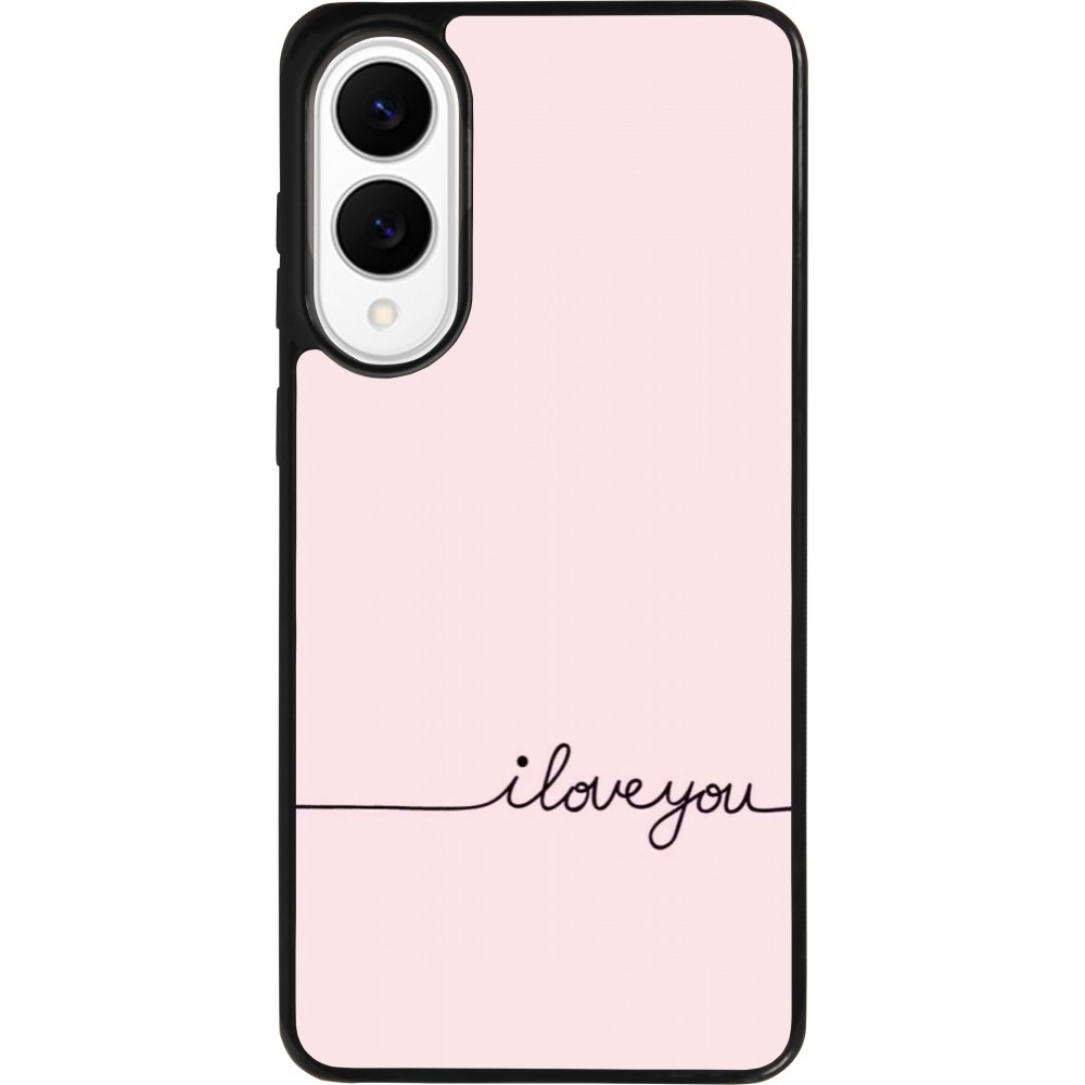 Coque Samsung Galaxy S25 Edge - Silicone rigide noir Valentine 2023 i love you writing