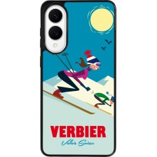 Coque Samsung Galaxy S25 Edge - Silicone rigide noir Verbier Ski Downhill