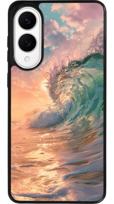 Coque Samsung Galaxy S25 Edge - Silicone rigide noir Wave Sunset