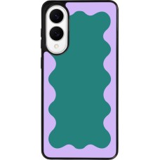 Samsung Galaxy S25 Edge Case Hülle - Silikon schwarz Wavy Rectangle Green Purple