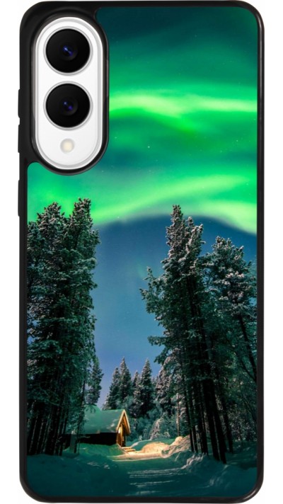 Coque Samsung Galaxy S25 Edge - Silicone rigide noir Winter 22 Northern Lights