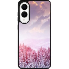 Samsung Galaxy S25 Edge Case Hülle - Silikon schwarz Winter 22 Pink Forest