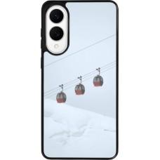 Samsung Galaxy S25 Edge Case Hülle - Silikon schwarz Winter 22 ski lift