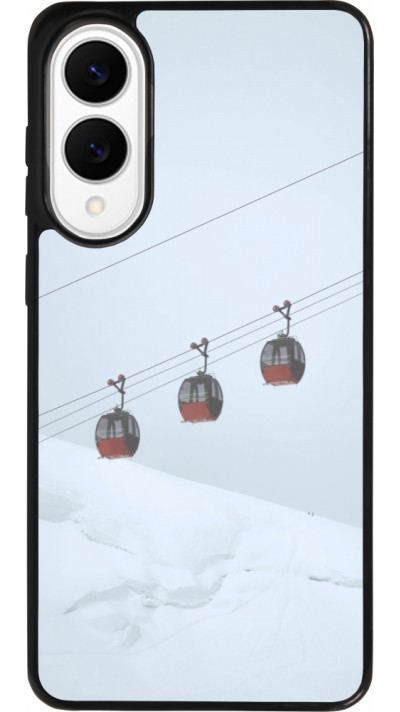 Coque Samsung Galaxy S25 Edge - Silicone rigide noir Winter 22 ski lift
