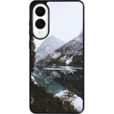 Coque Samsung Galaxy S25 Edge - Silicone rigide noir Winter 22 snowy mountain and lake