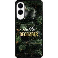 Coque Samsung Galaxy S25 Edge - Silicone rigide noir Winter 25 Winter hello december