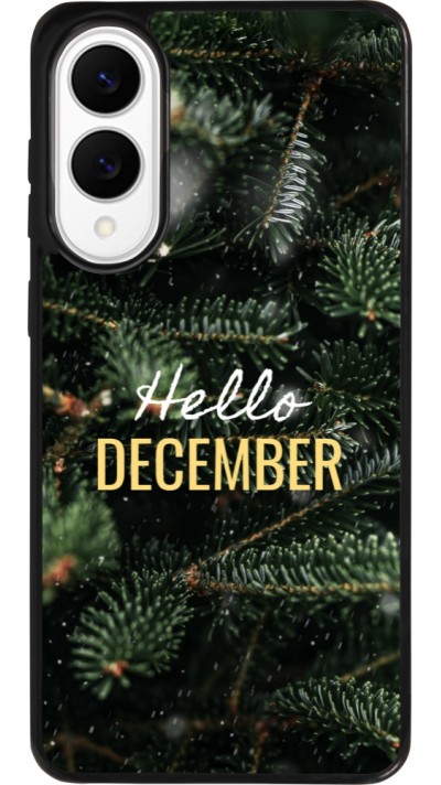 Coque Samsung Galaxy S25 Edge - Silicone rigide noir Winter 25 Winter hello december