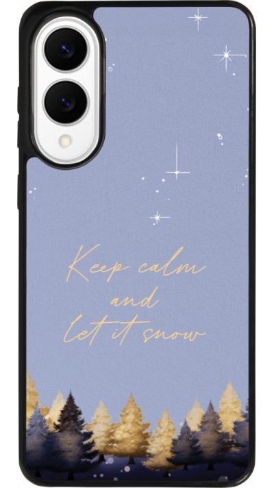 Coque Samsung Galaxy S25 Edge - Silicone rigide noir Winter 25 Winter illustration of trees