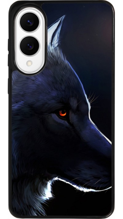 Coque Samsung Galaxy S25 Edge - Silicone rigide noir Wolf Shape
