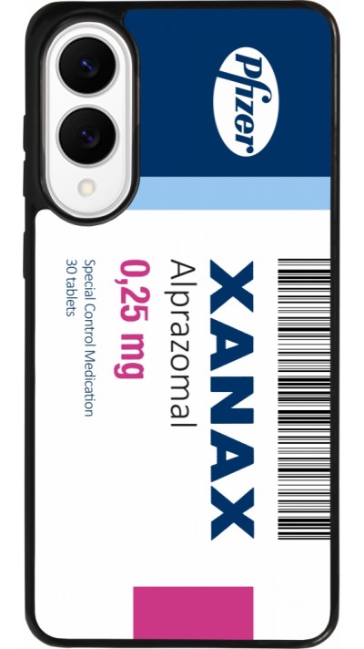 Coque Samsung Galaxy S25 Edge - Silicone rigide noir Xanax Alprazolam 2025