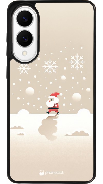 Coque Samsung Galaxy S25 Edge - Silicone rigide noir Noël 2023 Minimalist Santa