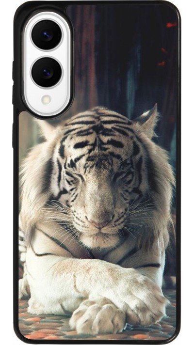 Coque Samsung Galaxy S25 Edge - Silicone rigide noir Zen Tiger