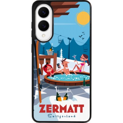 Coque Samsung Galaxy S25 Edge - Silicone rigide noir Zermatt Mountain Jacuzzi