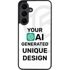 Coque Samsung Galaxy S25 FE - Silicone rigide noir Unique au monde générée par intelligence artificielle (AI) avec vos idées