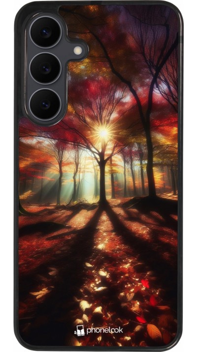 Samsung Galaxy S25 FE Case Hülle - Silikon schwarz Herbstlicher goldener Glanz