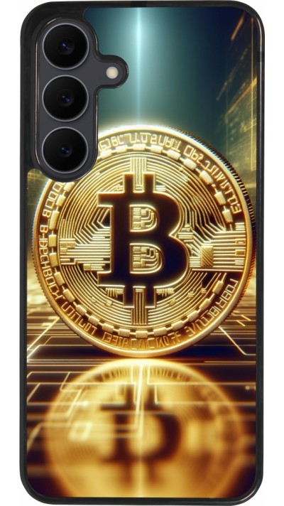 Coque Samsung Galaxy S25 FE - Silicone rigide noir Bitcoin Standing
