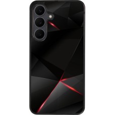 Coque Samsung Galaxy S25 FE - Silicone rigide noir Black Red Lines
