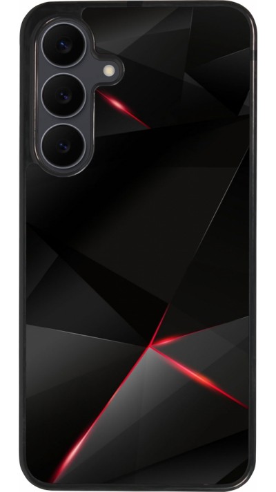 Coque Samsung Galaxy S25 FE - Silicone rigide noir Black Red Lines