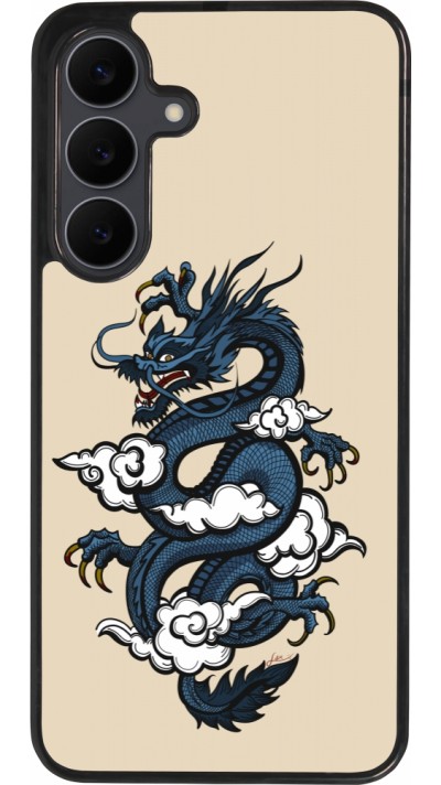 Coque Samsung Galaxy S25 FE - Silicone rigide noir Blue Dragon Tattoo