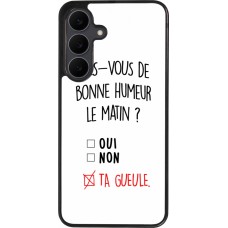 Coque Samsung Galaxy S25 FE - Silicone rigide noir Bonne humeur matin
