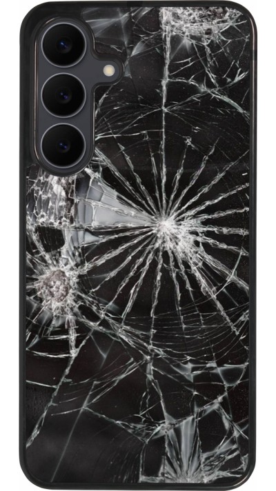 Coque Samsung Galaxy S25 FE - Silicone rigide noir Broken Screen