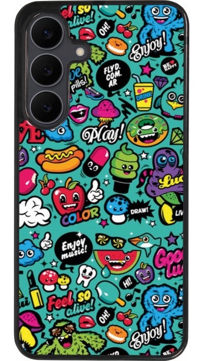 Coque Samsung Galaxy S25 FE - Silicone rigide noir Cartoons old school