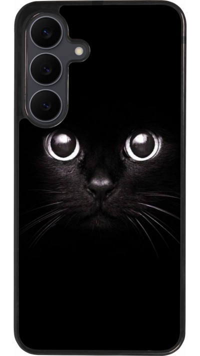 Coque Samsung Galaxy S25 FE - Silicone rigide noir Cat eyes