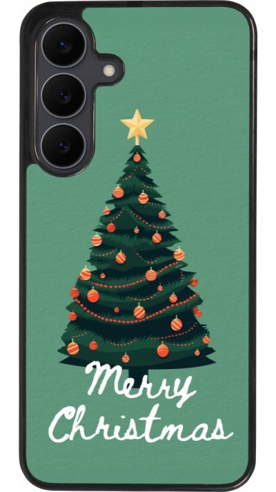 Coque Samsung Galaxy S25 FE - Silicone rigide noir Christmas 25 Xmas Tree