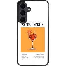 Coque Samsung Galaxy S25 FE - Silicone rigide noir Cocktail recette Aperol Spritz