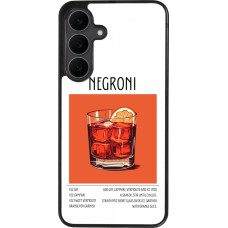 Coque Samsung Galaxy S25 FE - Silicone rigide noir Cocktail recette Negroni