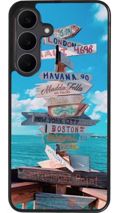Coque Samsung Galaxy S25 FE - Silicone rigide noir Cool Cities Directions