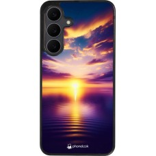 Samsung Galaxy S25 FE Case Hülle - Silikon schwarz Sonnenuntergang gelb violett