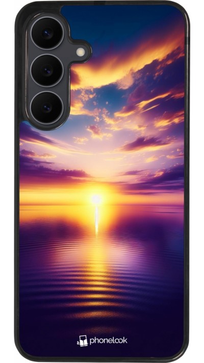Samsung Galaxy S25 FE Case Hülle - Silikon schwarz Sonnenuntergang gelb violett