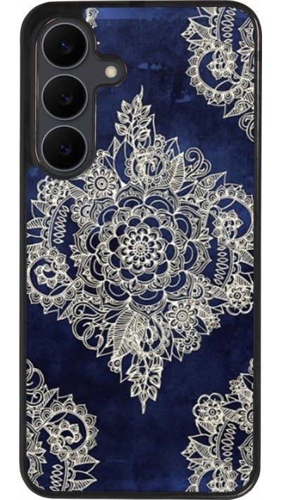 Coque Samsung Galaxy S25 FE - Silicone rigide noir Cream Flower Moroccan