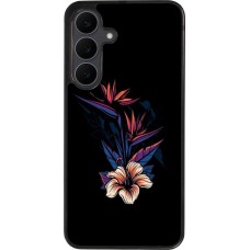 Samsung Galaxy S25 FE Case Hülle - Silikon schwarz Dark Flowers