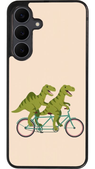 Samsung Galaxy S25 FE Case Hülle - Silikon schwarz Dinosaurs on bikes 2026