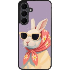 Samsung Galaxy S25 FE Case Hülle - Silikon schwarz Easter 2026 Rabbit with scarf