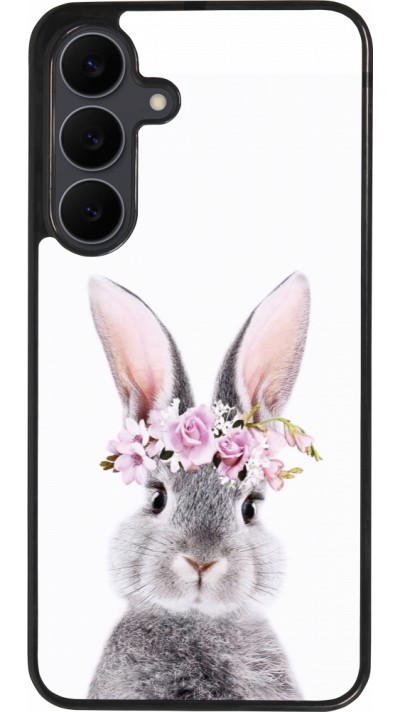 Coque Samsung Galaxy S25 FE - Silicone rigide noir Easter 2023 flower bunny