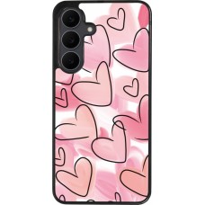 Coque Samsung Galaxy S25 FE - Silicone rigide noir Easter 2023 pink hearts