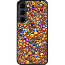 Coque Samsung Galaxy S25 FE - Silicone rigide noir Emoji mixed