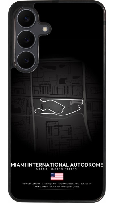 Coque Samsung Galaxy S25 FE - Silicone rigide noir F1 Track 2025 Miami