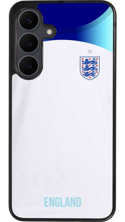 Coque Samsung Galaxy S25 FE - Silicone rigide noir Maillot de football Angleterre 2022 personnalisable