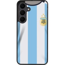 Coque Samsung Galaxy S25 FE - Silicone rigide noir Maillot de football Argentine 2022 personnalisable