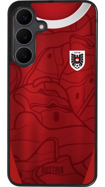 Coque Samsung Galaxy S25 FE - Silicone rigide noir Maillot de football Autriche personnalisable