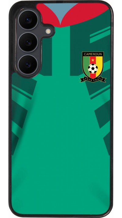 Coque Samsung Galaxy S25 FE - Silicone rigide noir Maillot de football Cameroun 2022 personnalisable