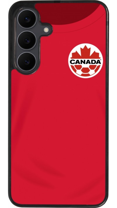 Coque Samsung Galaxy S25 FE - Silicone rigide noir Maillot de football Canada 2022 personnalisable