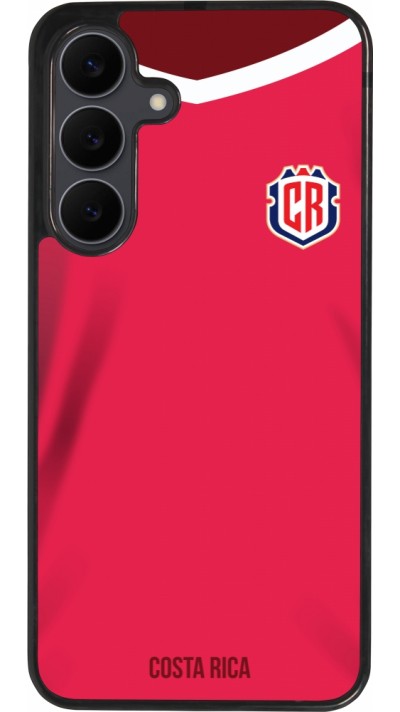 Coque Samsung Galaxy S25 FE - Silicone rigide noir Maillot de football Costa Rica 2022 personnalisable