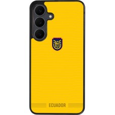 Coque Samsung Galaxy S25 FE - Silicone rigide noir Maillot de football Équateur 2026 personnalisable