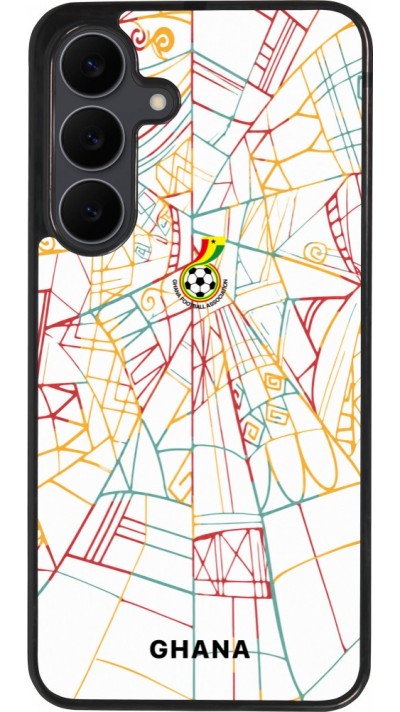 Coque Samsung Galaxy S25 FE - Silicone rigide noir Maillot de football Ghana 2026 personnalisable